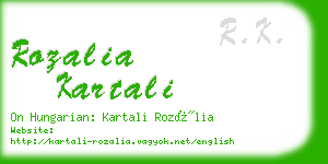 rozalia kartali business card